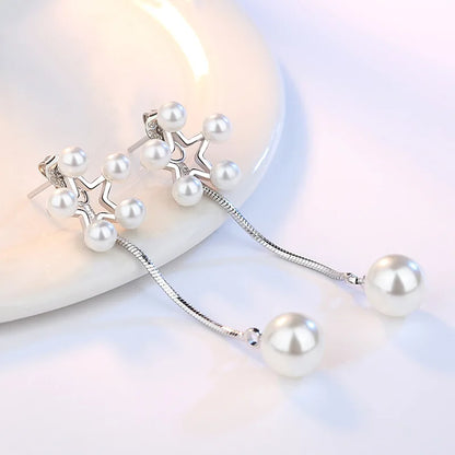 925 Sterling Silver Hoop Earrings Moon Star Dreamcatcher Colored Zircon Fine Earring Jewelry Gift For Women