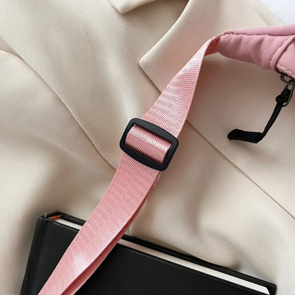 Simple Design Women's Messenger Bag Fashion Ladies Nylon Hobos Small Shoulder Bags Vintage Female Girls Purse Cloth Handbags