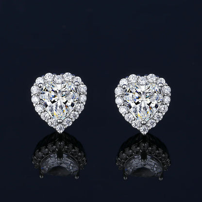 Solitaire Lab Diamond Jewelry set 925 Sterling Silver Party Wedding Rings Earrings Necklace For Women Bridal Moissanite Jewelry