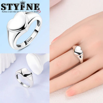 Ring 925 Sterling Silver Heart, Red, Pink, White, Blue Ring for Women Holiday Jewelry Gift