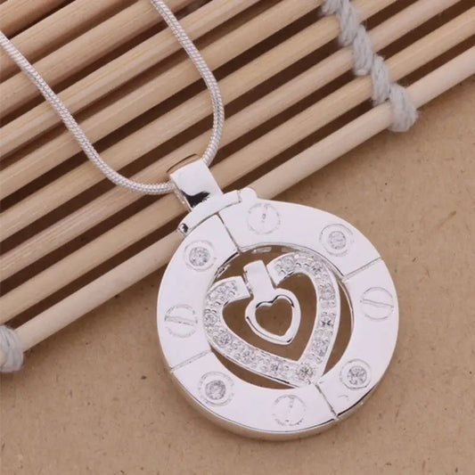 925 Silver Figaro Chain Necklace For Women Men Long Necklace Hip Hop Jewelry Gift