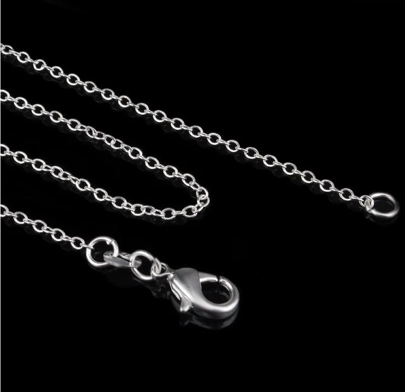Wholesale 925 Sterling Silver 5 Pieces/Lot 16/18/20/22/24/inch 1.mm O-Chain Necklace For Men Women Fashion Jewelry