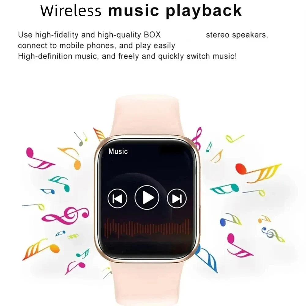 LAXASFIT New Smart Watch 1.73 inch Color Screen Full Touch Custom Dial Bluetooth Call Men Women Smart Watch Android IOS