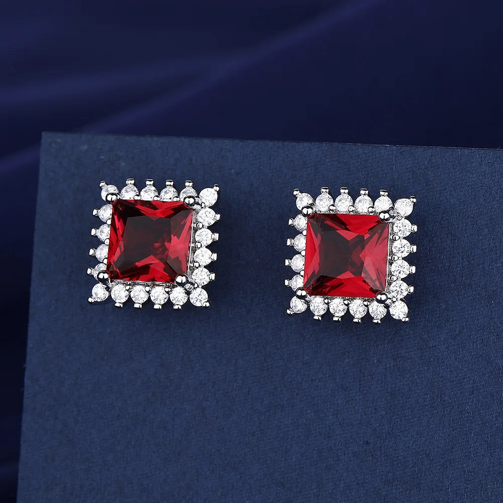 925 Sterling Silver Jewelry Women Fashion Cute Tiny Clear Crystal CZ Stud Earrings Gift for Girls Teens Lady E001