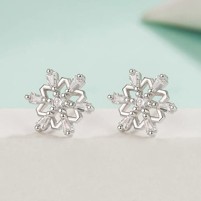 925 Sterling Silver Jewelry Women Fashion Cute Tiny Clear Crystal CZ Stud Earrings Gift for Girls Teens Lady R003