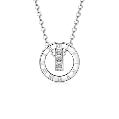 New 925 Sterling Silver Necklace For Women Round Pendent Sparkling Pave CZ Necklace Fashion Anniversary Birthday Jewelry Gifts