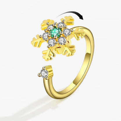 ELYSIUM sunflower fidget ring – rotating relief for daily stress.