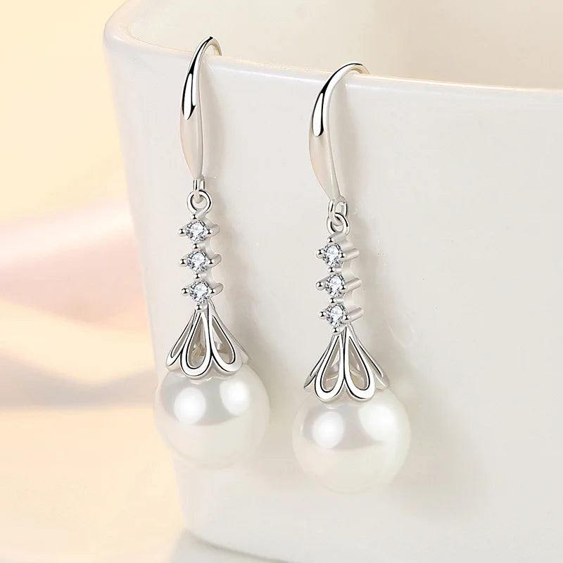 New Style 925 Sterling Silver Golden Color Series Women's Earrings Fit Original EarringsWedding Jewelry Exquisite Birthday Gifts