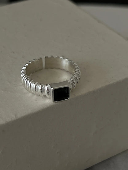 925 Sterling Silver Geometric Multilayer Round Bead Ring Female Fashion Punk Temperament Prevent Allergy Charm Jewelry