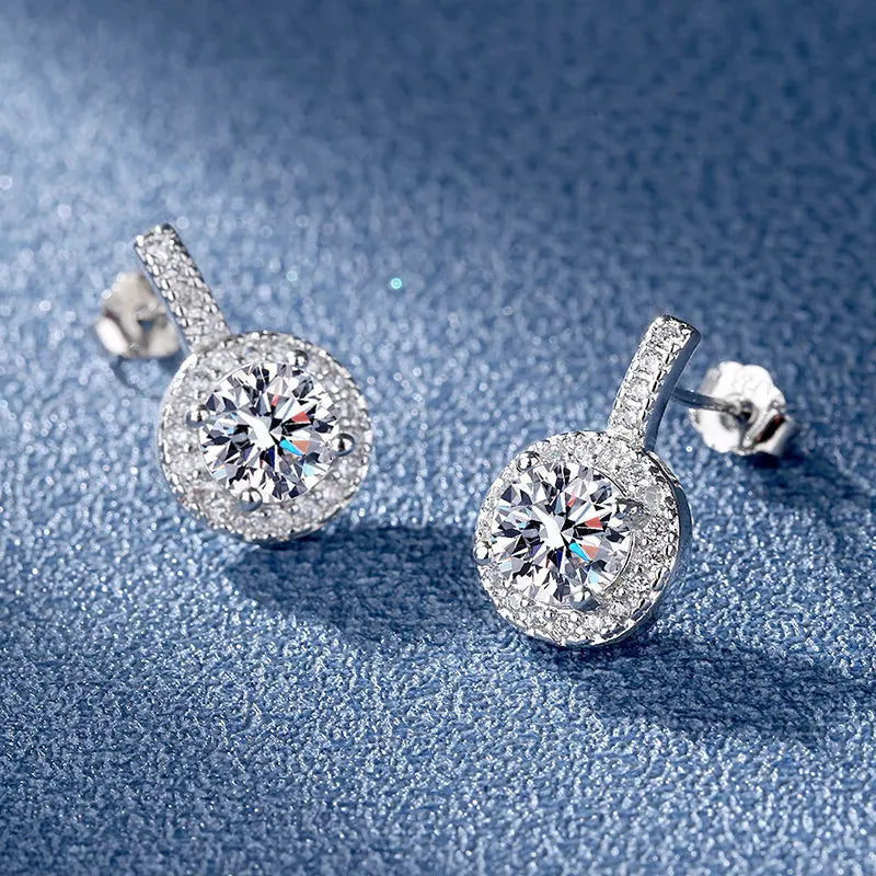 925 Silver Women Hoop Earrings Fashion Pendientes Gift For Female Girl Sparkling Pave CZ U Heart Shape Star Moon Earring E1258