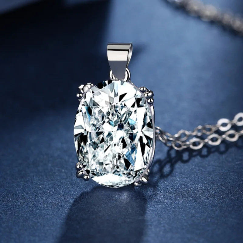 925 Sterling Silver Necklace For Women Round Pendent Sparkling Pave CZ Necklace Fashion Anniversary Birthday Jewelry Gifts