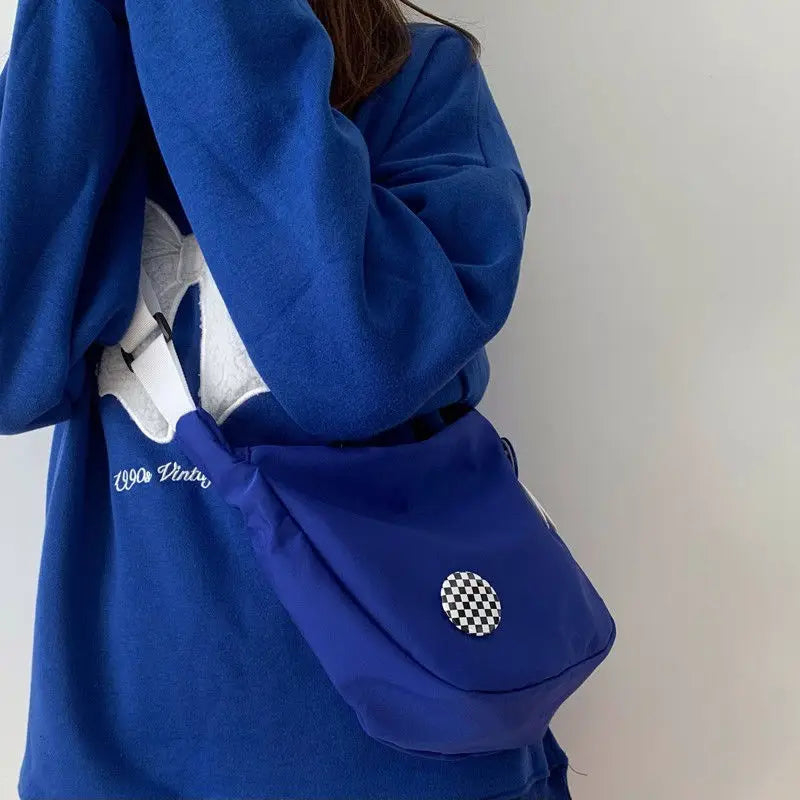 2024 New Style Japanese Trendy Brand Shoulder Bag Fashion Korean Ins Women'S Klein Blue Versatile Casual Crossbody