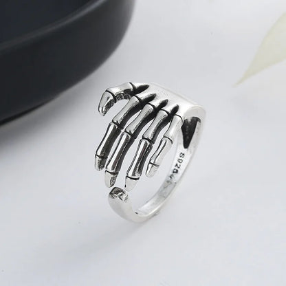 925 Sterling Silver Geometric Multilayer Round Bead Ring Female Fashion Punk Temperament Prevent Allergy Charm Jewelry