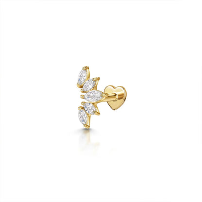 Heart Round Ball Flat Helix Piercing Earring 925 Sterling Silver Ear Studs Geometric Zircon Exquisite Trinket Studs Aretes