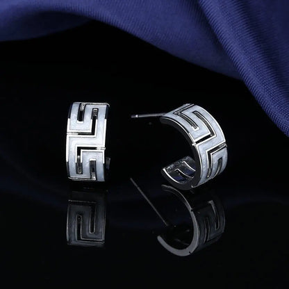 New 925 Silver Women Hoop Earrings Fashion Pendientes Gift For Female Girl Sparkling Pave CZ U Heart Shape Star Moon Earring