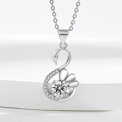 New Fashion Women Pendants Necklace Simple Geometry Square Earrings Crystal 925 Sterling Silver Color Jewelry Sets for Wedding