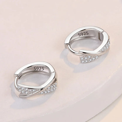 925 Sterling Silver Bow Pattern Stud Earrings For Women Girls Wedding Dating Engagement Jewelry Accessory Hot Sale