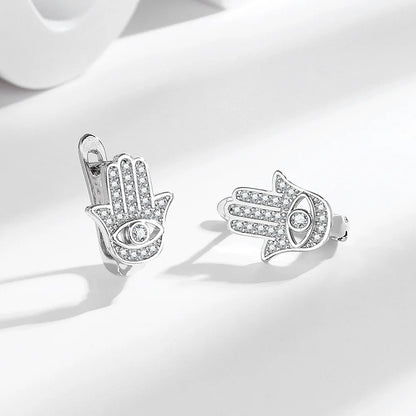 925 Sterling silver needle Earrings Fashion High Quality Jewelry Double Row Crystal Zircon Round Stud H570