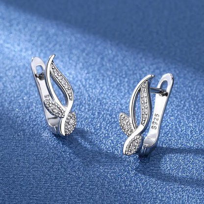 925 Sterling Silver Jewelry Women Fashion Cute Tiny Clear Crystal CZ Stud Earrings Gift for Girls Teens Lady E001