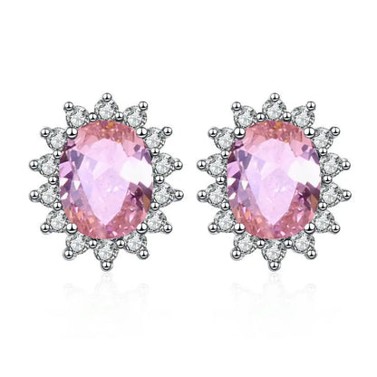 925 Sterling Silver Jewelry Women Fashion Cute Tiny Clear Crystal CZ Stud Earrings Gift for Girls Teens Lady E001