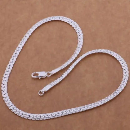 20-60cm 925 Sterling Silver Luxury Brand Design Noble Necklace Chain For Woman Men Fashion Wedding Engagement Jewelry Gifts