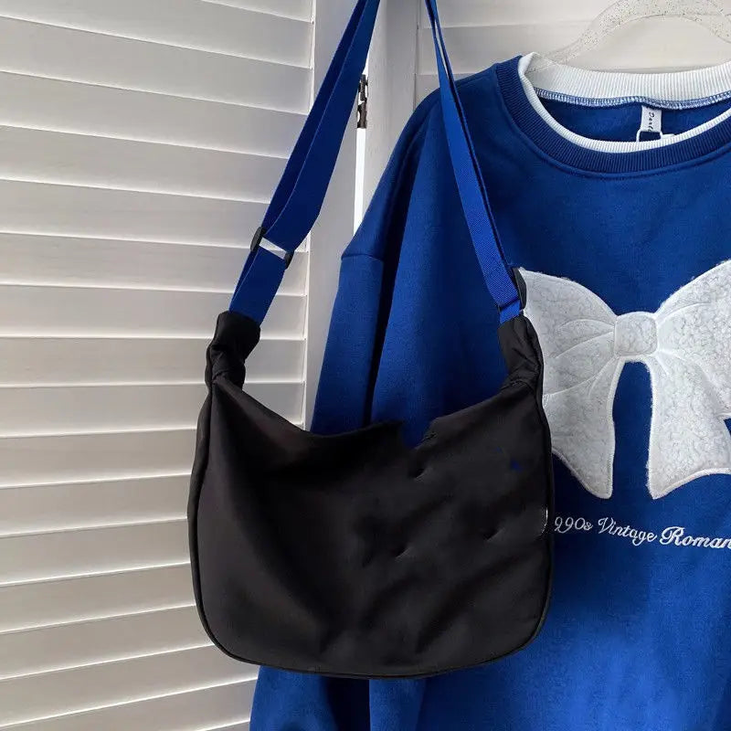 2024 New Style Japanese Trendy Brand Shoulder Bag Fashion Korean Ins Women'S Klein Blue Versatile Casual Crossbody