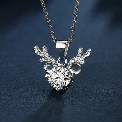 925 Sterling Silver Necklace For Women Round Pendent Sparkling Pave CZ Necklace Fashion Anniversary Birthday Jewelry Gifts