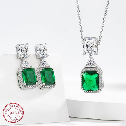 Shining Full African AAA Crystal Owl Pendant Necklace Earrings Sets Women Best Gifts 925 Sterling Silver Color Party Accessory