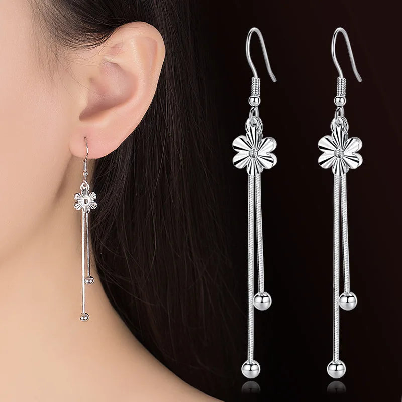 925 Sterling Silver Jewelry Women Fashion Cute Tiny Clear Crystal CZ Stud Earrings Gift for Girls Teens Lady New