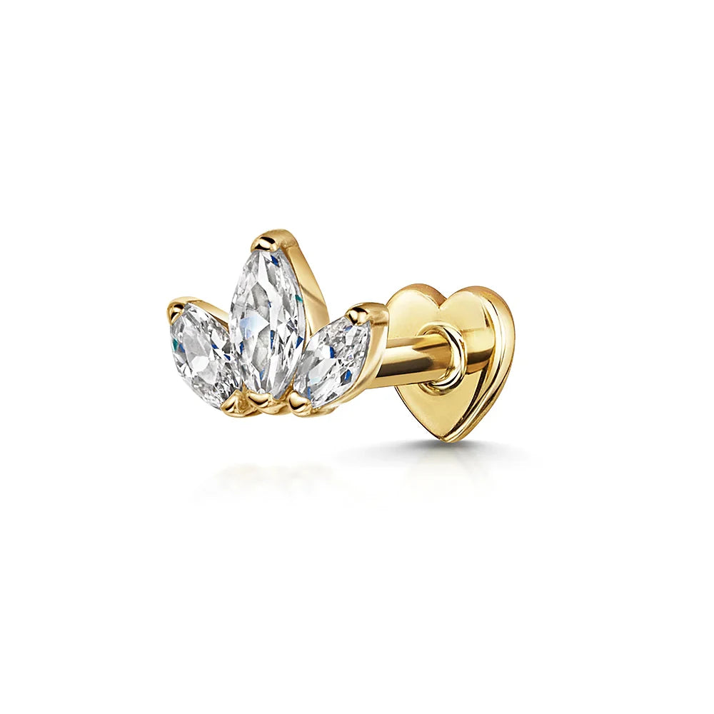Heart Round Ball Flat Helix Piercing Earring 925 Sterling Silver Ear Studs Geometric Zircon Exquisite Trinket Studs Aretes