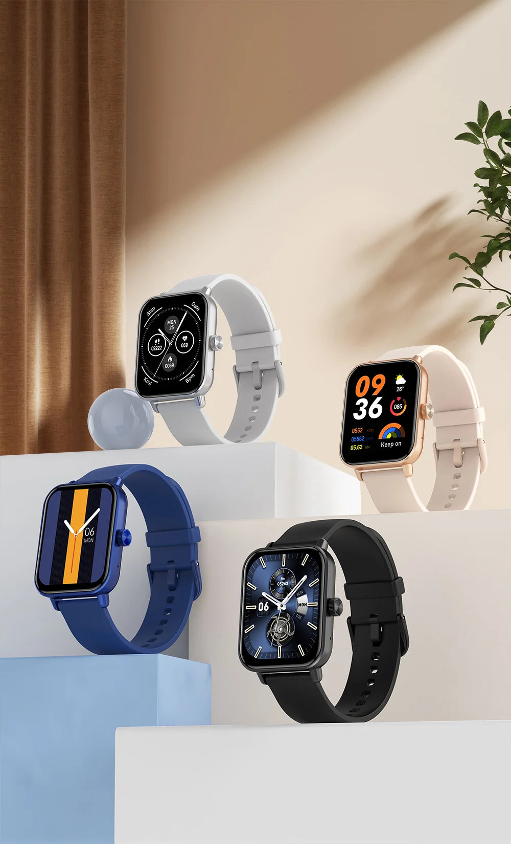 Voice Calling Smart Watch Ultra 1.9 inch Screen 24H Health Monitor 100+ Sports Modes, Bluetooth Smartwatch Men Women