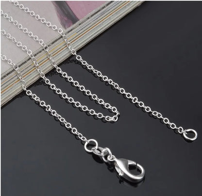 Wholesale 925 Sterling Silver 5 Pieces/Lot 16/18/20/22/24/inch 1.mm O-Chain Necklace For Men Women Fashion Jewelry