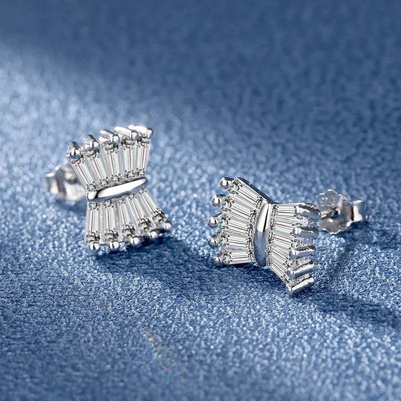 925 Silver Women Hoop Earrings Fashion Pendientes Gift For Female Girl Sparkling Pave CZ U Heart Shape Star Moon Earring E1258