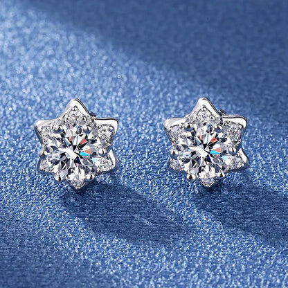 New 925 Silver Women Hoop Earrings Fashion Pendientes Gift For Female Girl Sparkling Pave CZ U Heart Shape Star Moon Earring