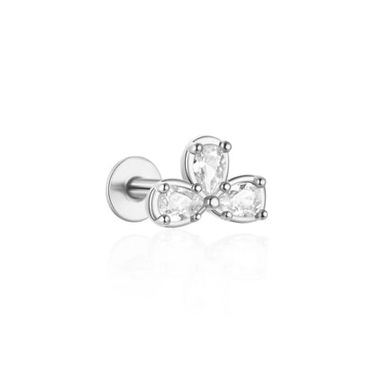 Heart Round Ball Flat Helix Piercing Earring 925 Sterling Silver Ear Studs Geometric Zircon Exquisite Trinket Studs Aretes