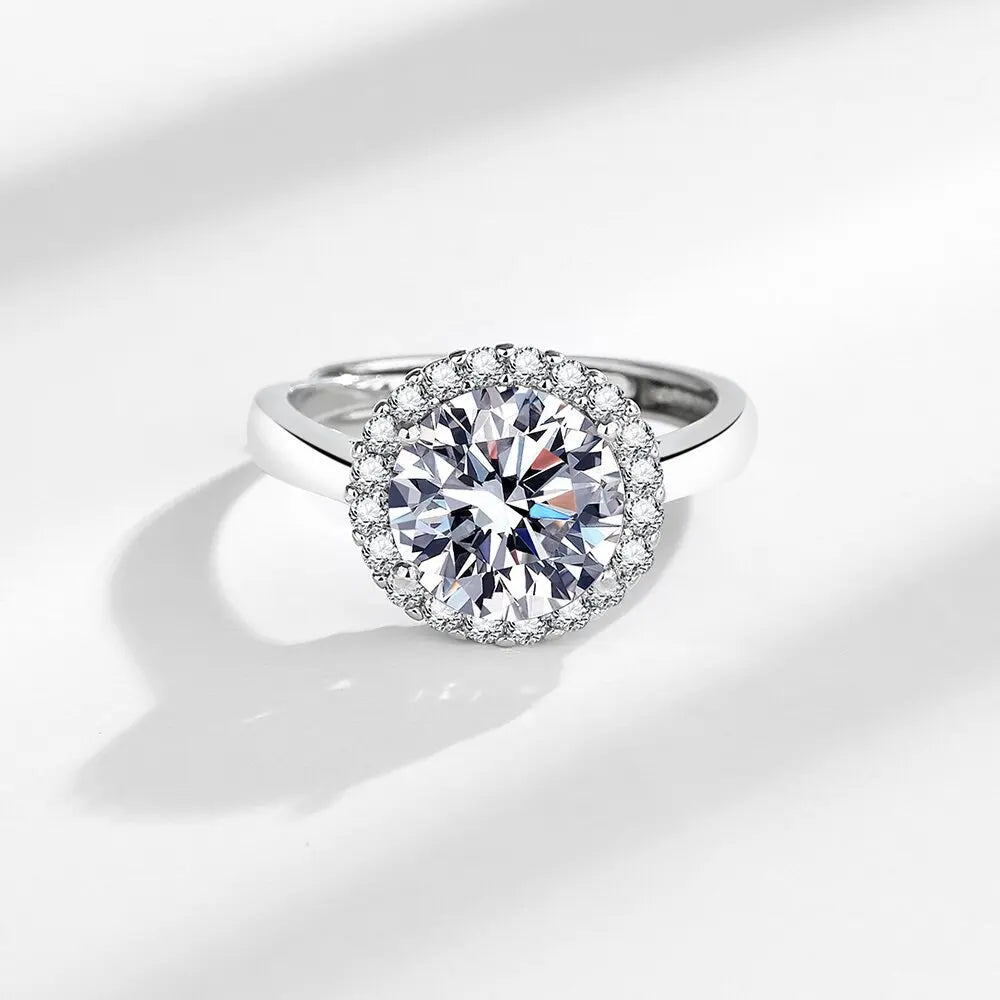 925 Sterling silver Cute Solid Christmas gift noble fashion elegant women shiny crystal CZ necklace earring ring jewelry Set