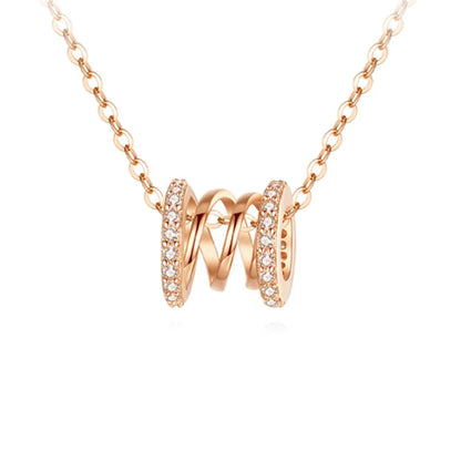 New 925 Sterling Silver Necklace For Women Round Pendent Sparkling Pave CZ Necklace Fashion Anniversary Birthday Jewelry Gifts