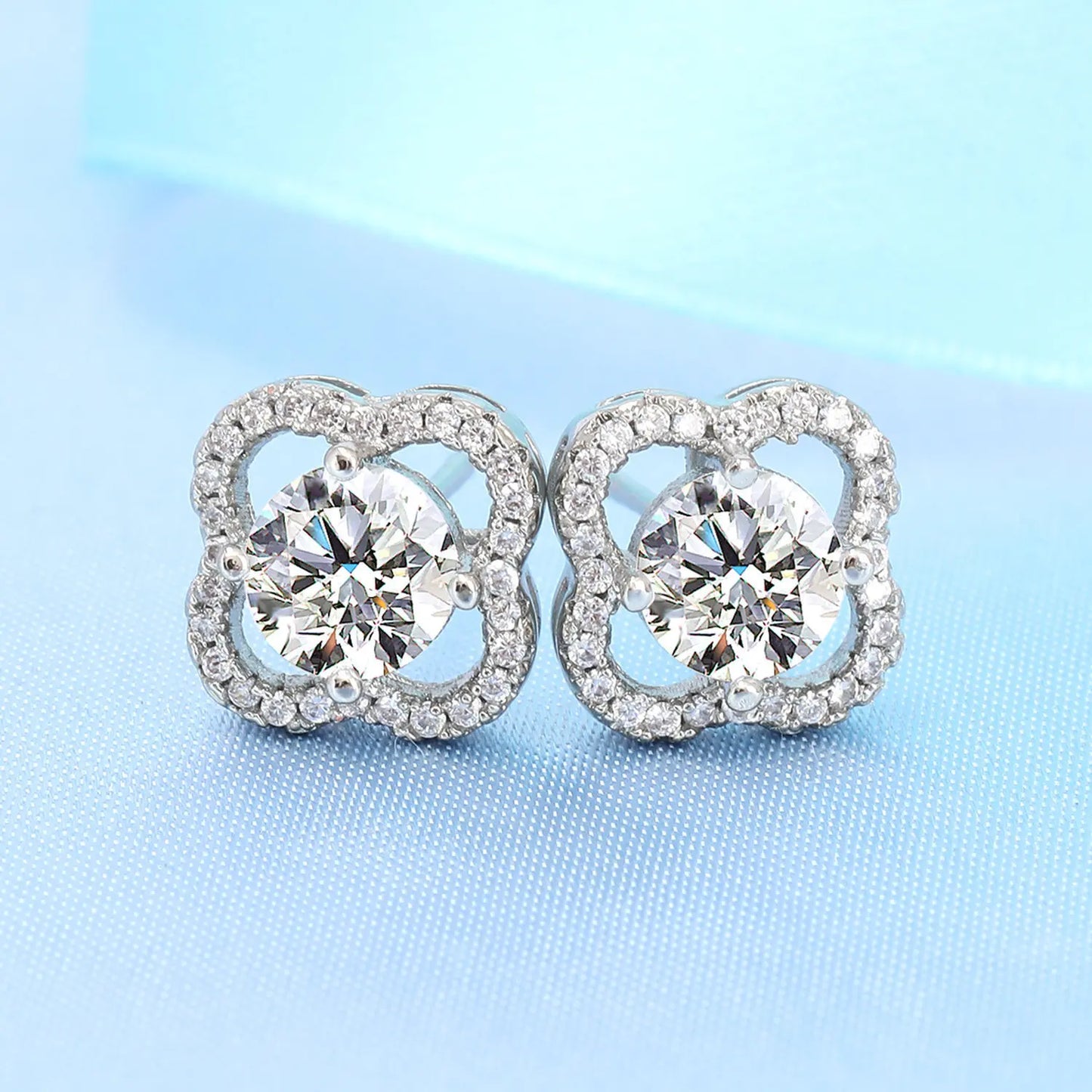 New 925 Silver Women Hoop Earrings Fashion Pendientes Gift For Female Girl Sparkling Pave CZ U Heart Shape Star Moon Earring