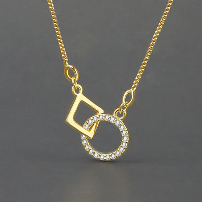 925 Sterling Silver Big Color Stone Pendant Chain Light Crystal Necklace for Women Excellent Jewelry Collarbone Chain 7355