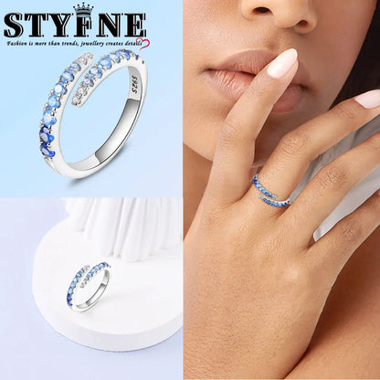 Ring 925 Sterling Silver Heart, Red, Pink, White, Blue Ring for Women Holiday Jewelry Gift