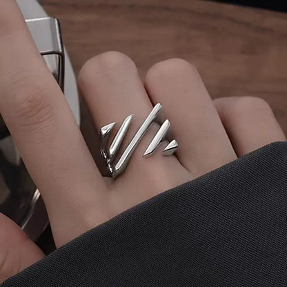 925 Sterling Silver Geometric Multilayer Round Bead Ring Female Fashion Punk Temperament Prevent Allergy Charm Jewelry