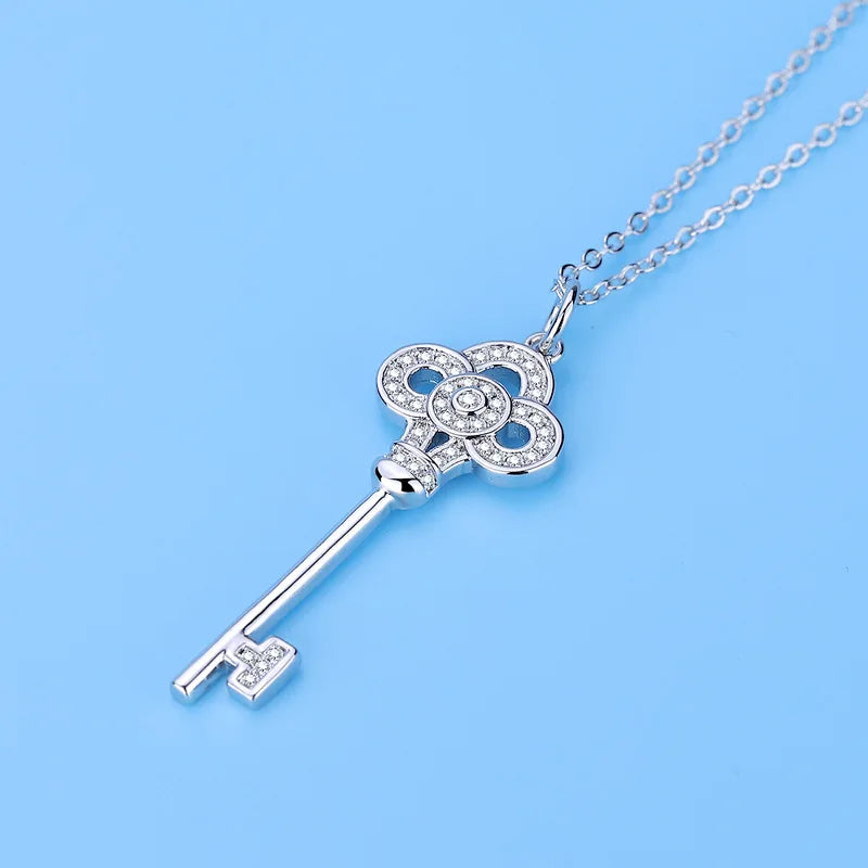 New 925 Sterling Silver Chain Necklace Korea Creative Pendant Necklaces for Women Fashion Jewelry Gifts