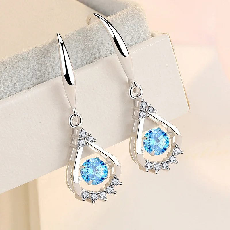 New Style 925 Sterling Silver Golden Color Series Women's Earrings Fit Original EarringsWedding Jewelry Exquisite Birthday Gifts