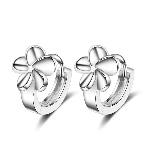 New 925 Sterling Silver Earrings For Women Original Charm Double Hoop Earrings Pave CZ Fine Engagement Anniversary Jewelry Gift