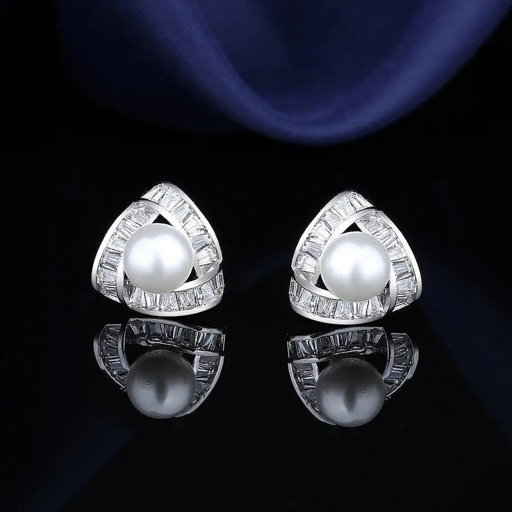 New 925 Silver Women Hoop Earrings Fashion Pendientes Gift For Female Girl Sparkling Pave CZ U Heart Shape Star Moon Earring