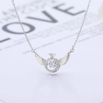 925 Sterling Silver Big Stone Pendant Chain Light Natural Amethyst Necklace for Woman Girl Excellent Jewelry