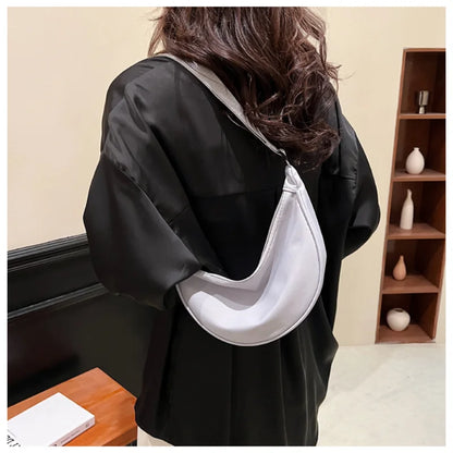 Simple Design Women's Messenger Bag Fashion Ladies Nylon Hobos Small Shoulder Bags Vintage Female Girls Purse Cloth Handbags