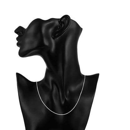 40-75cm 925 Sterling Silver 1MM solid Snake Chain Necklace For Men Women Fashion Jewelry for pendant