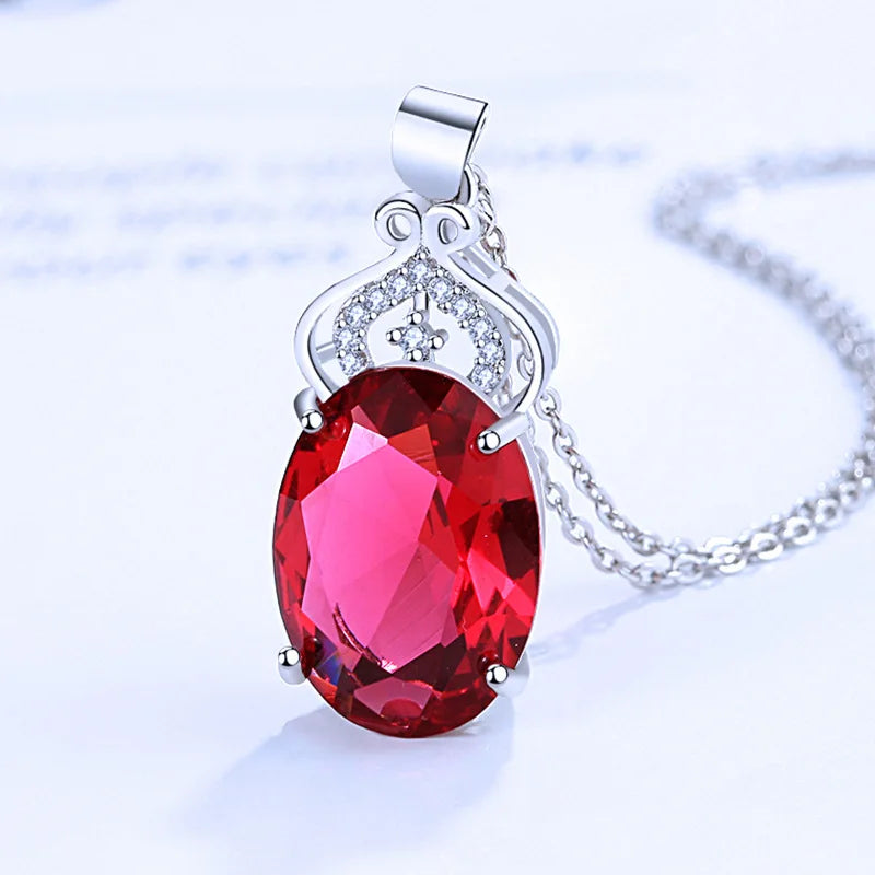 925 Sterling Silver Necklace For Women Round Pendent Sparkling Pave CZ Necklace Fashion Anniversary Birthday Jewelry Gifts