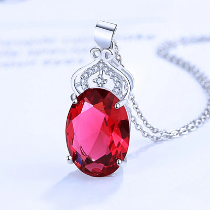 925 Sterling Silver Necklace For Women Round Pendent Sparkling Pave CZ Necklace Fashion Anniversary Birthday Jewelry Gifts